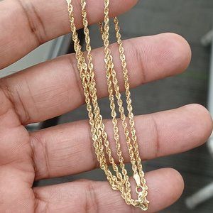 10kt real gold rope chain 22 inches